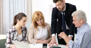 grandparents & divorced woman consulting with a family law attorney about their concerns. MBH Fort Worth | Family Law